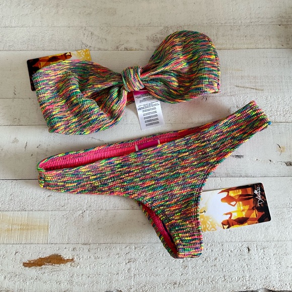 Dakine Koko Bandeau Bikini Top & Bottoms Space Dye sz: Small NWT - Picture 1 of 11